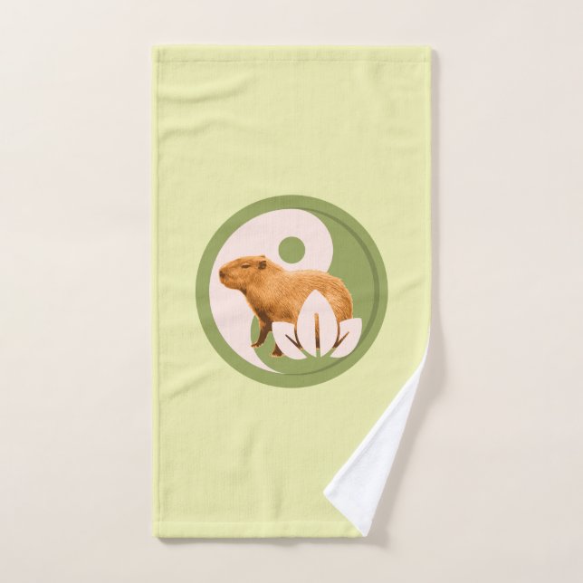 Zen Capybara Yin Yang Handtuch (Handtuch)
