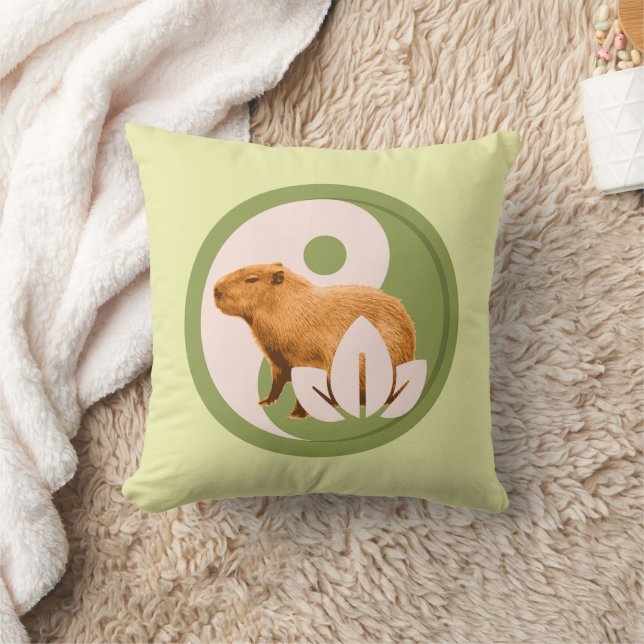 Zen Capybara Yin Yang Kissen (Decke)
