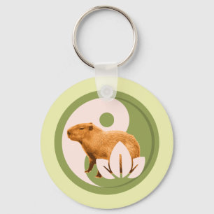 Zen Capybara Yin Yang Schlüsselanhänger