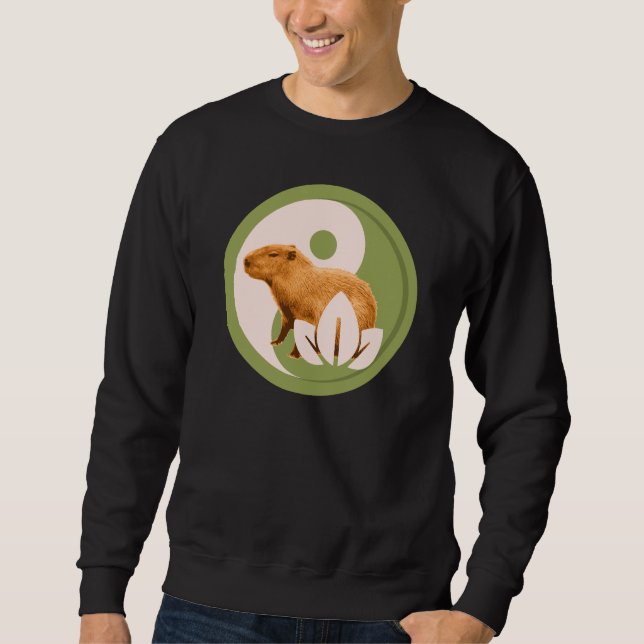 Zen Capybara Yin Yang Sweatshirt (Vorderseite)