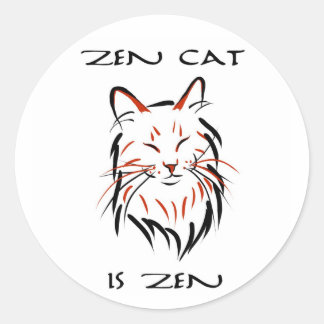 Zen Cat - Aufkleber