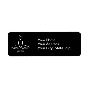 Zen Cat - Text im Sanskrit-Stil.