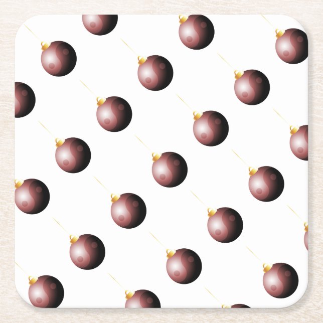 Zen Christmas Designs Rechteckiger Pappuntersetzer (Vorderseite)