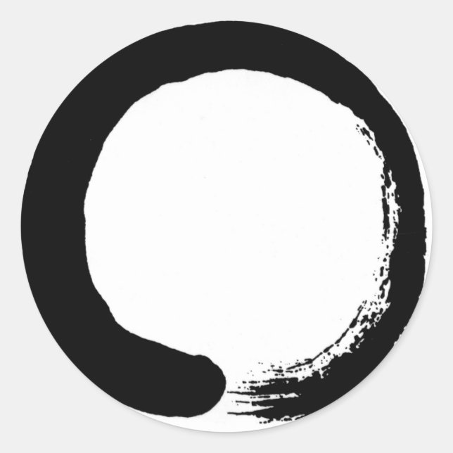 Zen Circle Design Produkt Runder Aufkleber (Vorderseite)