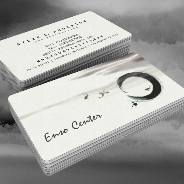 Zen Circle Enso Koi Brush Painting Art Visitenkarte (Von Creator hochgeladen)