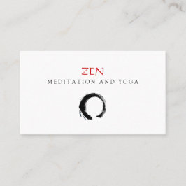 Zen Circle Enso Yoga und Meditation Buddhist 3 Visitenkarte