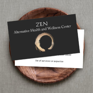 Zen Circle Enso Yoga und Meditation Buddhist 3 Visitenkarte