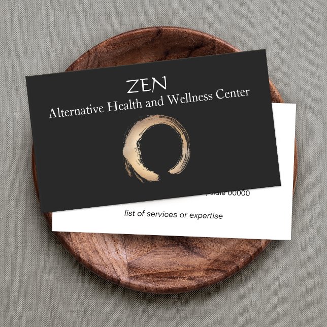 Zen Circle Enso Yoga und Meditation Buddhist 3 Visitenkarte (Von Creator hochgeladen)