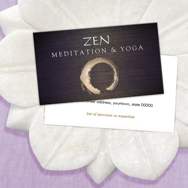 Zen Circle Enso Yoga und Meditation Buddhist Visitenkarte (Von Creator hochgeladen)