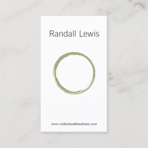 ZEN CIRCLE in MOSS GREEN Business Card Visitenkarte