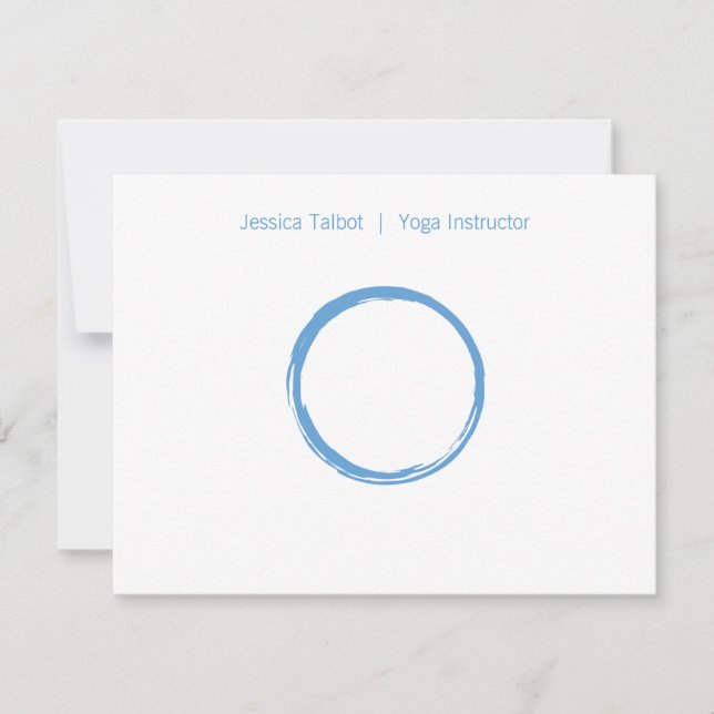 ZEN CIRCLE in SKY BLUE Flat Notecard Mitteilungskarte (Vorderseite)