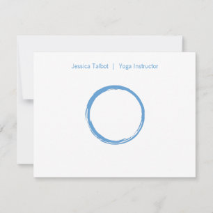 ZEN CIRCLE in SKY BLUE Flat Notecard Mitteilungskarte