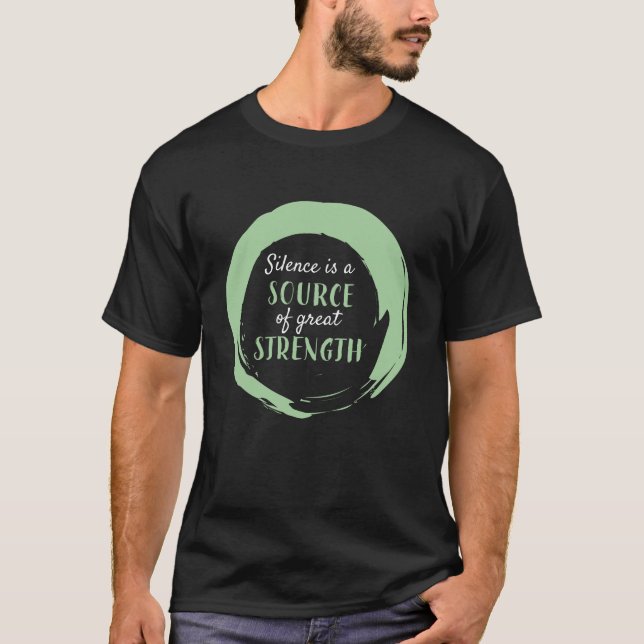 Zen Circle Symbol Silence Strength Gift T-Shirt (Vorderseite)