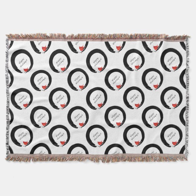 Zen Circle with Christmas Kardinal Decke (Vorderseite)