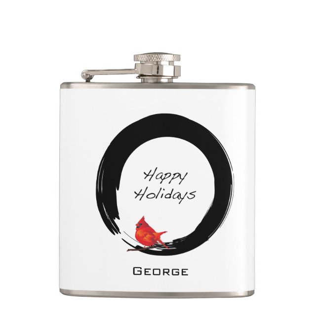 Zen Circle with Christmas Kardinal Flachmann (Vorderseite)