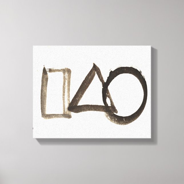 Zen Classics - Gibon Sengai - Kreis, Dreieck, Leinwanddruck (Vorderseite)