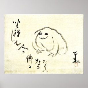 Zen Classics - Gibon Sengai - Meditierender Frosch Poster