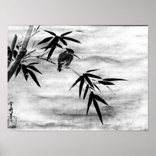 Zen Classics - Sesshu - Bird und Bamboo Poster