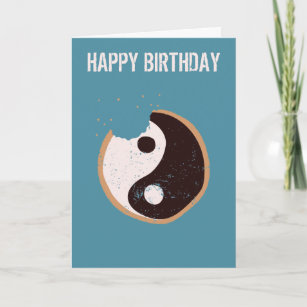 Zen Cookie Yin and Yang Birthday Karte