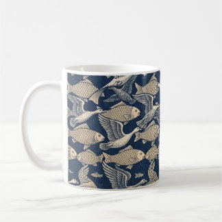 Zen Cup: Optical Illusion Art of Birds and Fish Kaffeetasse