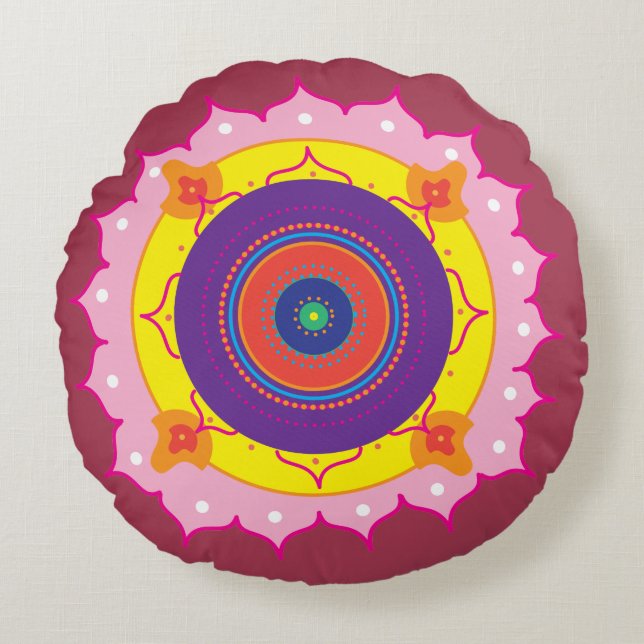 Zen Cushion Rundes Kissen (Vorderseite)