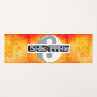 Zen Custom Yoga Mat Krieger mit Breathe Yin Yang Yogamatte