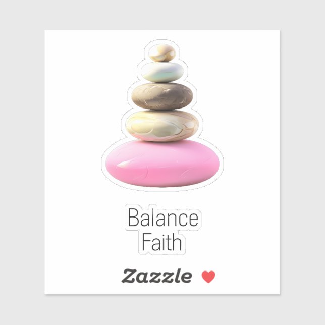 Zen dachte Gleichgewicht Glauben Aufkleber (Blatt)