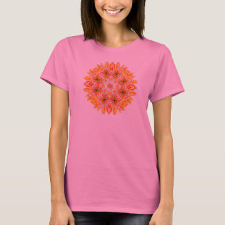 Zen Dahlia Blume Mandala T - Shirt