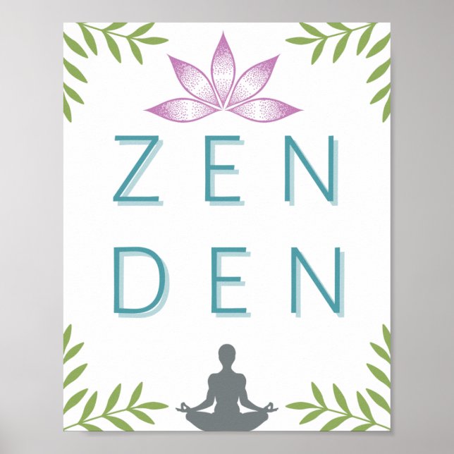 Zen Den - Meditation Art - Yoga Poster (Vorne)