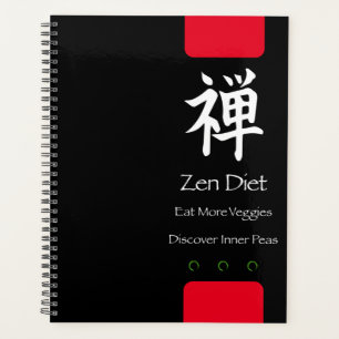 Zen Diät essen mehr Veggies Black BG Planer