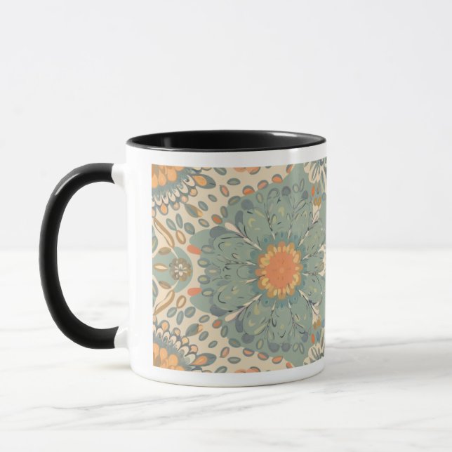 Zen Doodle Tasse - Abstraktes Mandala Design beruh (Links)