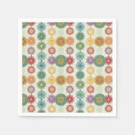 Zen-Energie-Symbol-Mandala-Designmuster-Kunst Serviette