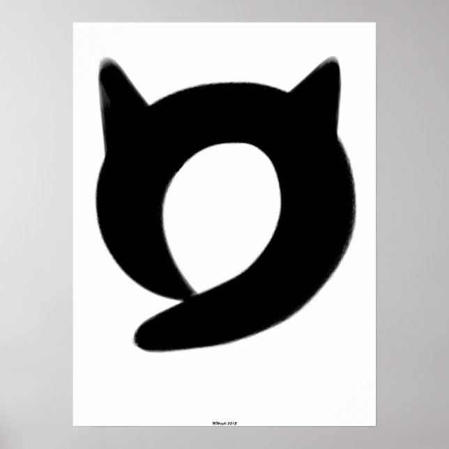 Zen Enso Cat Poster (Vorne)