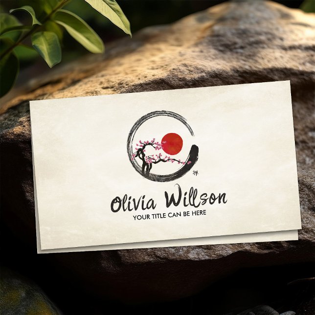 Zen Enso Circle Sakura Visitenkarte (Von Creator hochgeladen)