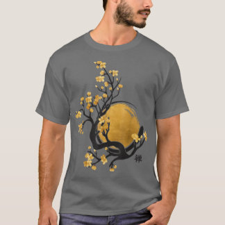 Zen Enso Circle, Sun und Sakura Blossom T-Shirt
