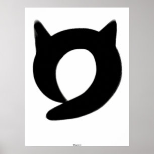 Zen Enso Katzen-Plakat Poster