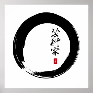 Zen Enso mit "Artist" Poster