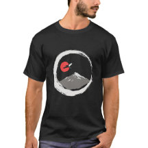 Zen Enso Mond Berg Japanisches T-Shirt
