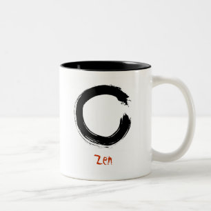 Zen Enso (Zenkreis) Bürstenmalerei Zweifarbige Tasse