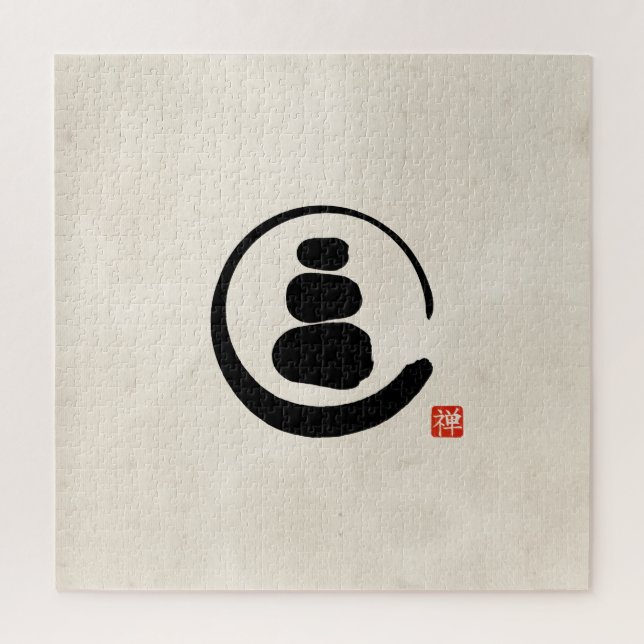 Zen Enzo Circle und Zen Steine Puzzle (Vertikal)