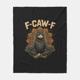 Zen F-Caw-F Krähe Yoga Rabe F-Caw-F Zen Lustig Med Fleecedecke