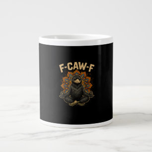 Zen F-Caw-F Krähe Yoga Rabe F-Caw-F Zen Lustig Med Jumbo-Tasse