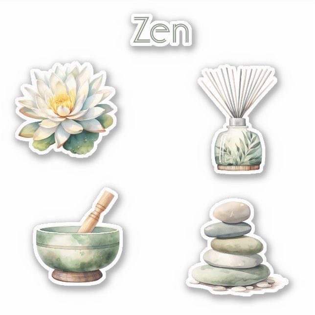 Zen Felsen  Aufkleber (Vorderseite)