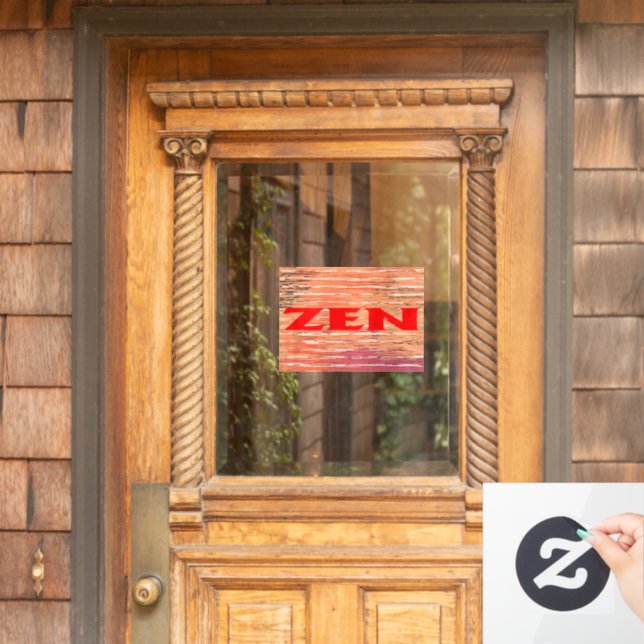Zen-Fensterheber Fensteraufkleber (Haustür)