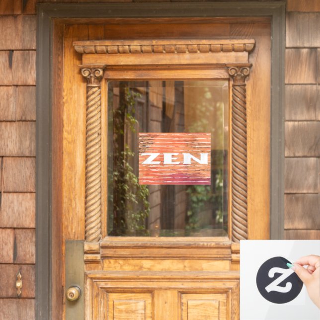 Zen-Fensterheber Fensteraufkleber (Haustür)