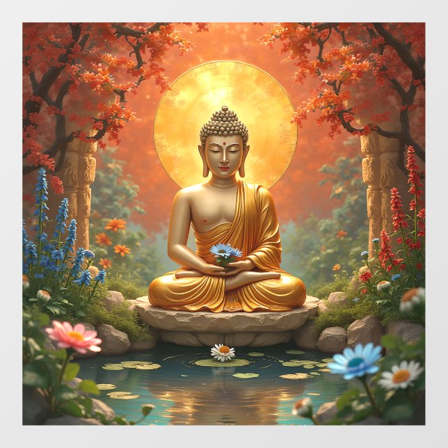 Zen-Fensterklammer Fensteraufkleber (Blatt)