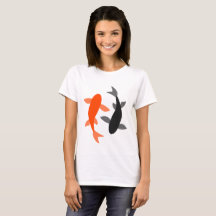 Zen-Fisch-Schwarzes und Orange