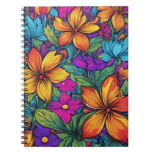 "Zen Flowers" Art Spiral Notebook Notizblock (Vorderseite)