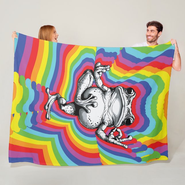 Zen Frog Masterpiece Fleecedecke (Beispiel)