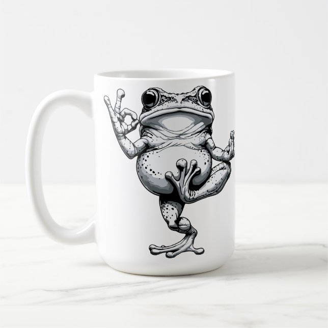 Zen Frog Masterpiece Kaffeetasse (Links)
